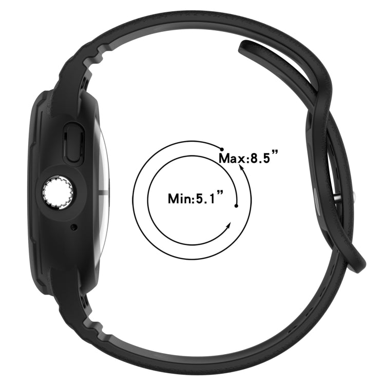 Leather Texture Silicone Integrated Watch Band, For Goolge  Pixel Watch 2