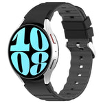 سوار ساعة سيليكون أفقي بلونين، لساعات Samsung Galaxy Watch 4، لساعات Samsung Galaxy Watch 4 Classic مقاس 46 مم، لساعات Samsung Galaxy Watch 3 مقاس 41 مم