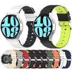 سوار ساعة سيليكون أفقي بلونين، لساعات Samsung Galaxy Watch 4، لساعات Samsung Galaxy Watch 4 Classic مقاس 46 مم، لساعات Samsung Galaxy Watch 3 مقاس 41 مم