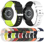 سوار ساعة سيليكون أفقي بلونين، لساعات Samsung Galaxy Watch 4، لساعات Samsung Galaxy Watch 4 Classic مقاس 46 مم، لساعات Samsung Galaxy Watch 3 مقاس 41 مم