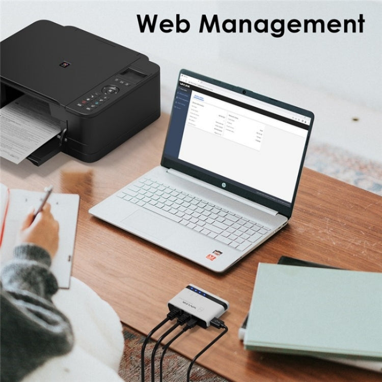 خادم طابعة لاسلكي USB2.0 WAVLINK NU516U1 مع LAN / جسر WiFi بسرعة 10 / 100 ميجابت/ثانية، قابس الولايات المتحدة، قابس المملكة المتحدة، قابس الاتحاد الأوروبي، قابس أستراليا