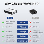 خادم طابعة لاسلكي USB2.0 WAVLINK NU516U1 مع LAN / جسر WiFi بسرعة 10 / 100 ميجابت/ثانية، قابس الولايات المتحدة، قابس المملكة المتحدة، قابس الاتحاد الأوروبي، قابس أستراليا