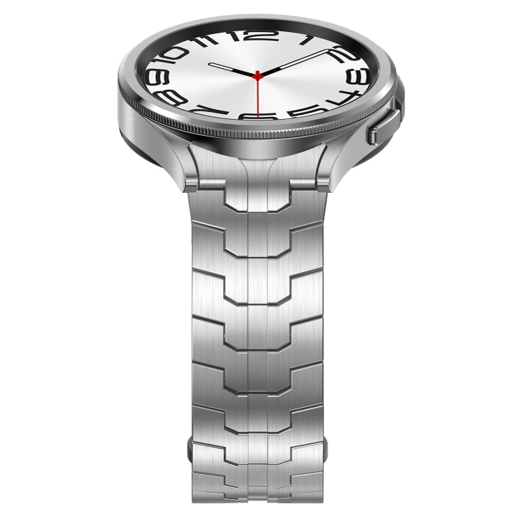 Lron Man Curved Connection Stainless Steel Watch Band, For Samsung Galaxy Watch6 Classic 43 / 47mm, For Samsung Galaxy Watch 6 40 / 44mm, For Samsung Galaxy Watch 5 40 / 44mm, For Samsung Galaxy Watch 5 Pro, For Samsung Galaxy Watch 4 40 / 44mm        ...