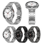 Lron Man Curved Connection Stainless Steel Watch Band, For Samsung Galaxy Watch6 Classic 43 / 47mm, For Samsung Galaxy Watch 6 40 / 44mm, For Samsung Galaxy Watch 5 40 / 44mm, For Samsung Galaxy Watch 5 Pro, For Samsung Galaxy Watch 4 40 / 44mm        ...