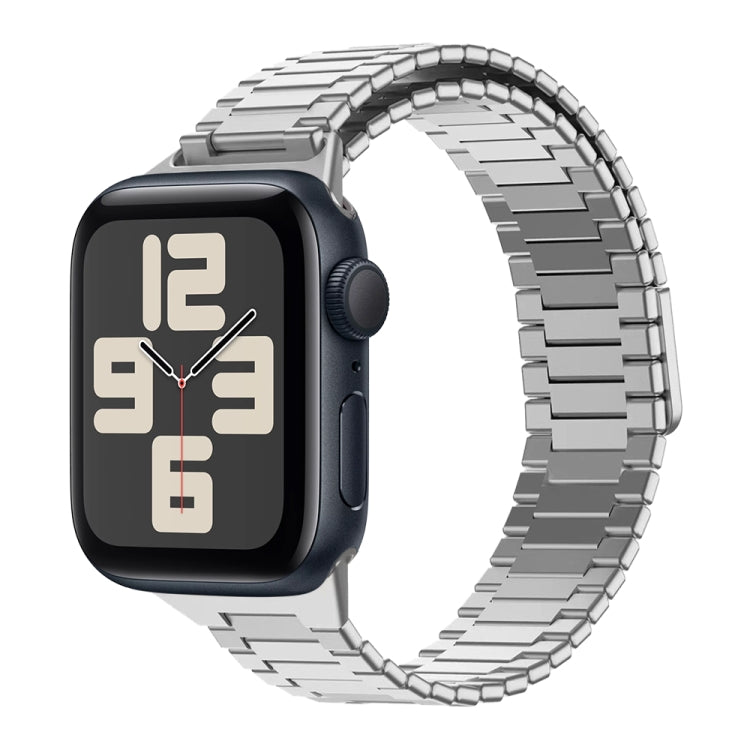 Bamboo Magnetic Stainless Steel Metal Watch Strap, For Apple Watch SE 2023 44mm, For Apple Watch SE 2023 40mm, For Apple Watch Ultra 2 49mm, For Apple Watch Series 9 45mm, For Apple Watch Series 9 41mm, For Apple Watch Ultra 49mm