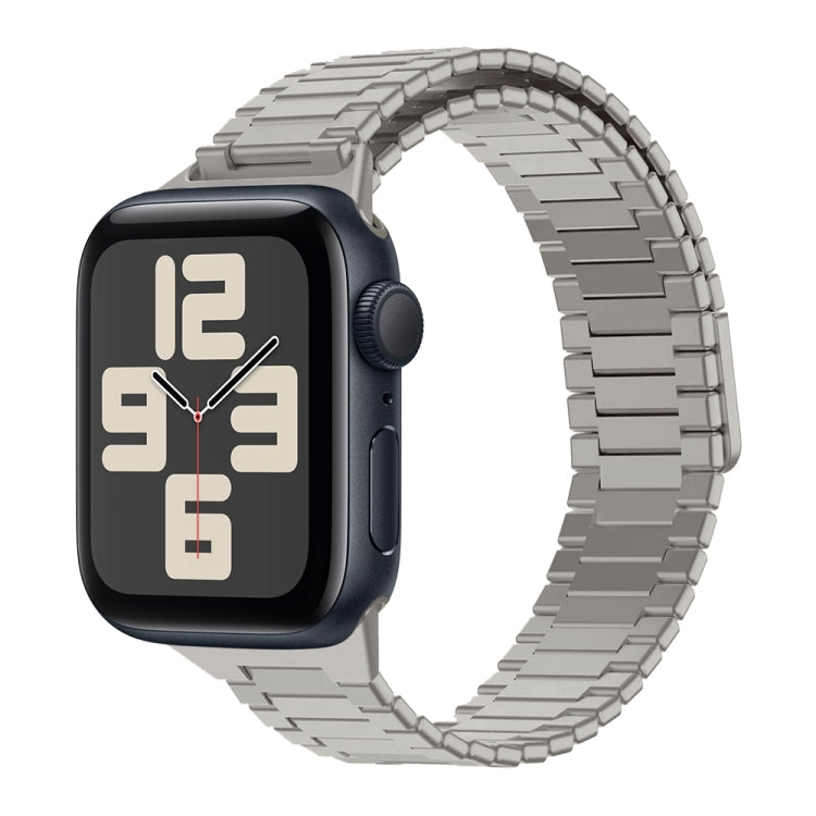 Bamboo Magnetic Stainless Steel Metal Watch Strap, For Apple Watch SE 2023 44mm, For Apple Watch SE 2023 40mm, For Apple Watch Ultra 2 49mm, For Apple Watch Series 9 45mm, For Apple Watch Series 9 41mm, For Apple Watch Ultra 49mm