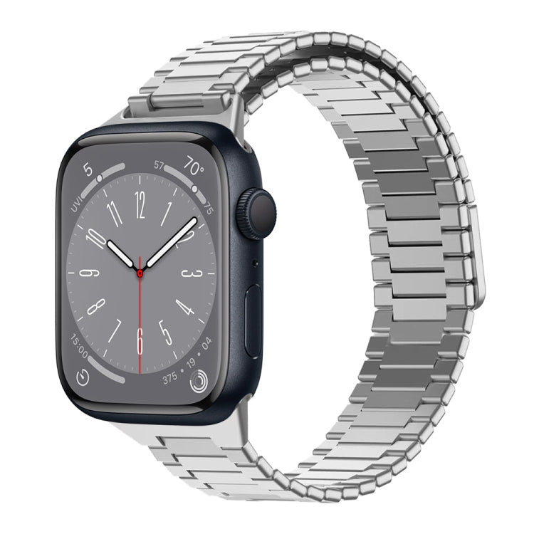 Bamboo Magnetic Stainless Steel Metal Watch Strap, For Apple Watch Series 8 41mm, For Apple Watch Series 8 45mm, For Apple Watch SE 2022 40mm, For Apple Watch SE 2022 44mm, For Apple Watch Series 7 41mm, For Apple Watch Series 7 45mm