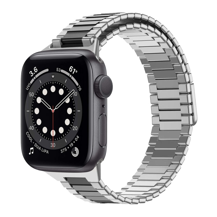 Bamboo Magnetic Stainless Steel Metal Watch Strap, For Apple Watch Series 6 40mm, For Apple Watch Series 6 44mm, For Apple Watch Series 5 44mm, For Apple Watch Series 5 40mm, For Apple Watch Series 4 44mm, For Apple Watch Series 4 40mm