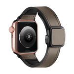 Fold Magnetic Square Buckle PU Silicone Watch Band, For Apple Watch SE 2023 44mm, For Apple Watch SE 2023 40mm, For Apple Watch Ultra 2 49mm, For Apple Watch Series 9 45mm