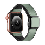 Fold Magnetic Square Buckle PU Silicone Watch Band, For Apple Watch Series 9 41mm, For Apple Watch Ultra 49mm, For Apple Watch Series 8 41mm, For Apple Watch Series 8 45mm