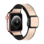 Fold Magnetic Square Buckle PU Silicone Watch Band, For Apple Watch Series 9 41mm, For Apple Watch Ultra 49mm, For Apple Watch Series 8 41mm, For Apple Watch Series 8 45mm