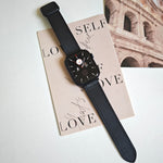 Fold Magnetic Square Buckle PU Silicone Watch Band, For Apple Watch Series 4 44mm, For Apple Watch Series 4 40mm, For Apple Watch Series 3 38mm, For Apple Watch Series 3 42mm