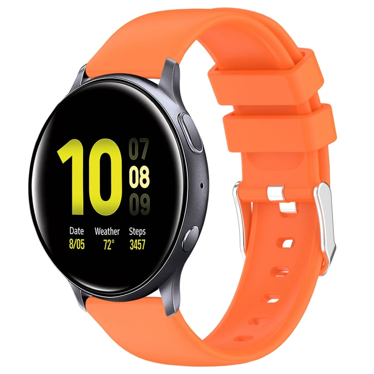 20mm Smooth Solid Color Silicone Watch Band, For Samsung  Galaxy Watch 4 Classic 42mm, For Samsung Galaxy Watch Active 2 44mm, For Samsung Galaxy Watch Active 2 40mm, For Samsung Galaxy Watch 42mm