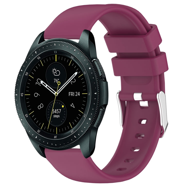 20mm Smooth Solid Color Silicone Watch Band, For Samsung  Galaxy Watch 4 Classic 42mm, For Samsung Galaxy Watch Active 2 44mm, For Samsung Galaxy Watch Active 2 40mm, For Samsung Galaxy Watch 42mm