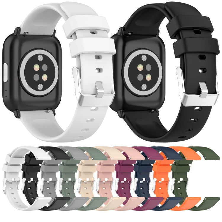 20mm Smooth Solid Color Silicone Watch Band, For Samsung  Galaxy Watch 4 Classic 42mm, For Samsung Galaxy Watch Active 2 44mm, For Samsung Galaxy Watch Active 2 40mm, For Samsung Galaxy Watch 42mm