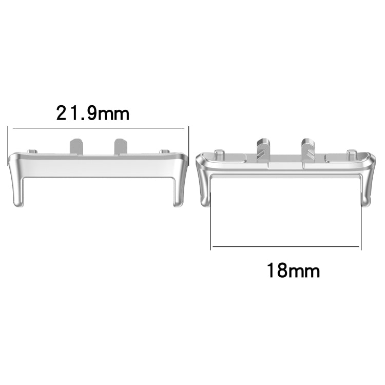 For Samsung Galaxy Fit 3 SM-R390 1 Pair Metal Watch Band Connector, Silver, Black, Gold, Rose Gold