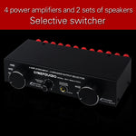 4 Input 2 Output or 2 In 4 Out Power Amplifier Speaker Selector Switcher, 4 Input 2 Output or 2 In 4 Out