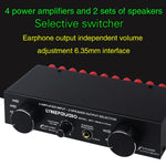 4 Input 2 Output or 2 In 4 Out Power Amplifier Speaker Selector Switcher, 4 Input 2 Output or 2 In 4 Out