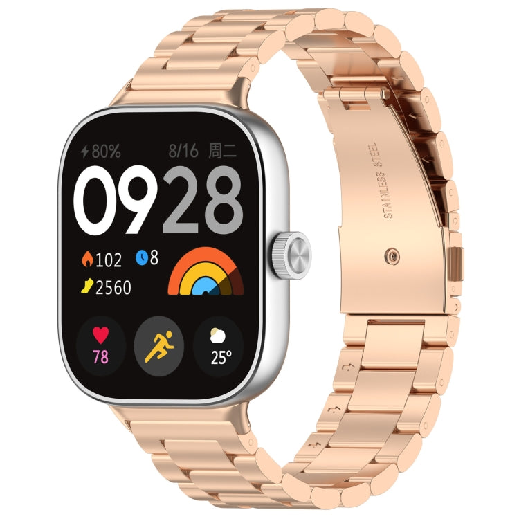 Three Bead Stainless Steel Metal Watch Band, For Xiaomi Band 10 Pro / Band 9 Pro / Band 8 Pro, For Redmi Watch 6 / Watch 5 / Watch 4