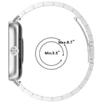 Three Bead Stainless Steel Metal Watch Band, For Xiaomi Band 10 Pro / Band 9 Pro / Band 8 Pro, For Redmi Watch 6 / Watch 5 / Watch 4