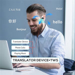 M8 Noise Reduction Smart Voice Translator TWS Bluetooth Headset 144 Languages Translation Earphones, M8