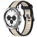 20mm Two Color Textured Silicone Watch Band, For Samsung  Galaxy Watch 4 Classic 42mm, For Samsung Galaxy Watch Active 2 44mm, For Samsung Galaxy Watch Active 2 40mm, For Samsung Galaxy Watch 42mm