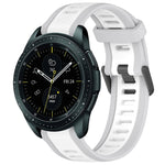 20mm Two Color Textured Silicone Watch Band, For Samsung  Galaxy Watch 4 Classic 42mm, For Samsung Galaxy Watch Active 2 44mm, For Samsung Galaxy Watch Active 2 40mm, For Samsung Galaxy Watch 42mm