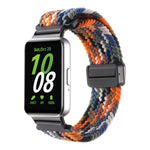 For Samsung Galaxy Fit3 Magnetic Buckle Nylon Braid Watch Band