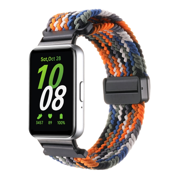 For Samsung Galaxy Fit3 Magnetic Buckle Nylon Braid Watch Band