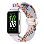 For Samsung Galaxy Fit3 Magnetic Buckle Nylon Braid Watch Band