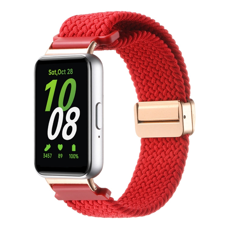 For Samsung Galaxy Fit3 Magnetic Buckle Nylon Braid Watch Band