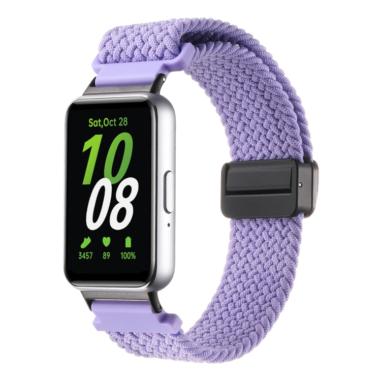 For Samsung Galaxy Fit3 Magnetic Buckle Nylon Braid Watch Band
