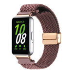 For Samsung Galaxy Fit3 Magnetic Buckle Nylon Braid Watch Band