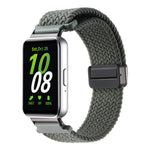 For Samsung Galaxy Fit3 Magnetic Buckle Nylon Braid Watch Band