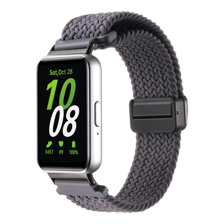 For Samsung Galaxy Fit3 Magnetic Buckle Nylon Braid Watch Band
