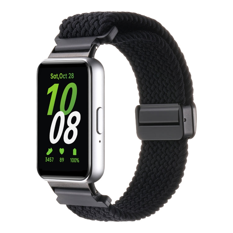 For Samsung Galaxy Fit3 Magnetic Buckle Nylon Braid Watch Band