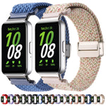 For Samsung Galaxy Fit3 Magnetic Buckle Nylon Braid Watch Band