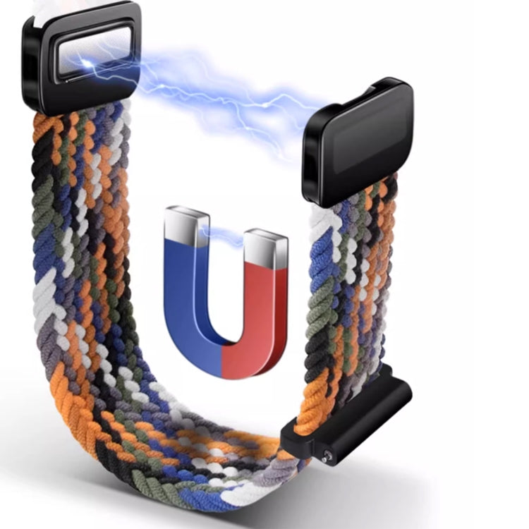 For Samsung Galaxy Fit3 Magnetic Buckle Nylon Braid Watch Band