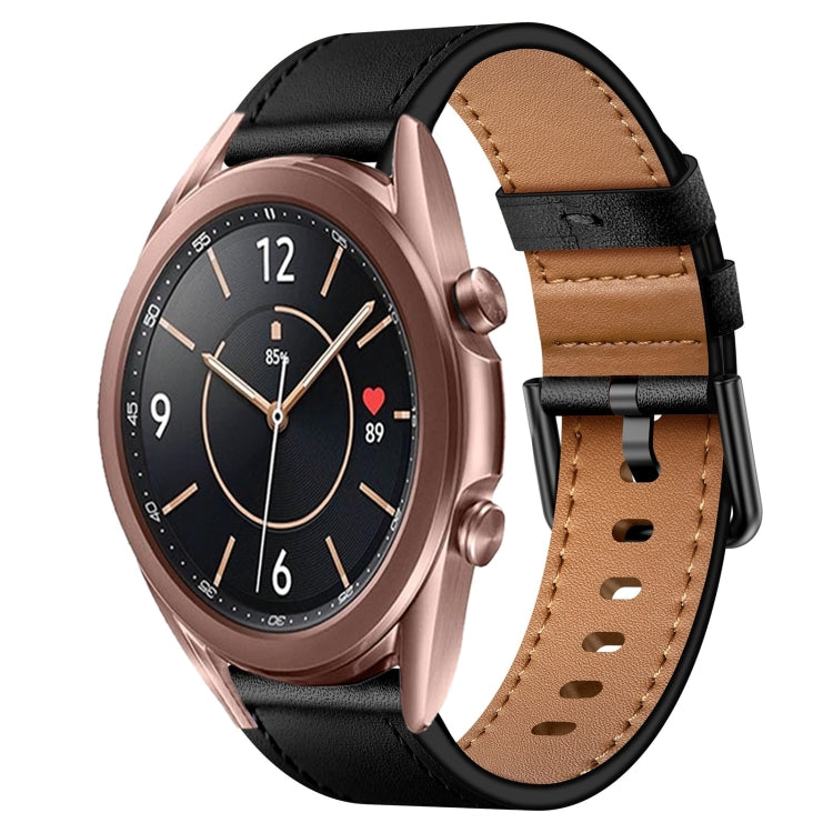 20mm SX Connector Metal Button Switch Leather Watch Band, For Samsung Galaxy Watch 5, For Samsung Galaxy Watch 5 Pro, For Samsung Galaxy Watch 4, For Samsung Galaxy Gear Sport, For Samsung Galaxy Watch 3 41mm, For Samsung Galaxy Watch Active           ...