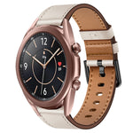 20mm SX Connector Metal Button Switch Leather Watch Band, For Samsung Galaxy Watch 5, For Samsung Galaxy Watch 5 Pro, For Samsung Galaxy Watch 4, For Samsung Galaxy Gear Sport, For Samsung Galaxy Watch 3 41mm, For Samsung Galaxy Watch Active           ...