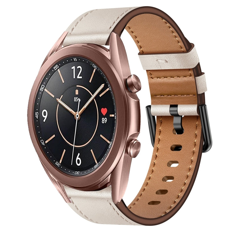 20mm SX Connector Metal Button Switch Leather Watch Band, For Samsung Galaxy Watch 5, For Samsung Galaxy Watch 5 Pro, For Samsung Galaxy Watch 4, For Samsung Galaxy Gear Sport, For Samsung Galaxy Watch 3 41mm, For Samsung Galaxy Watch Active           ...