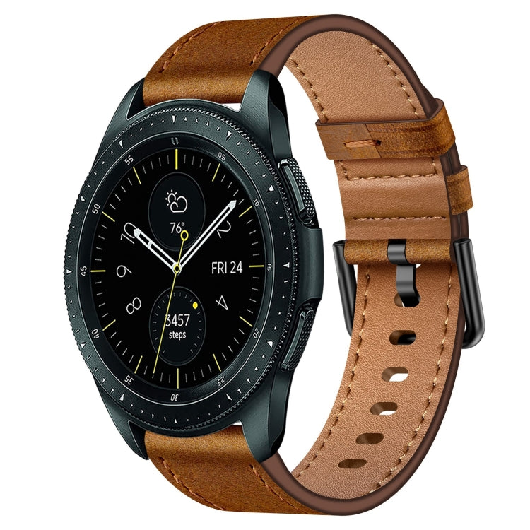 20mm SX Connector Metal Button Switch Leather Watch Band, For Samsung Galaxy Watch 5, For Samsung Galaxy Watch 5 Pro, For Samsung Galaxy Watch 4, For Samsung Galaxy Gear Sport, For Samsung Galaxy Watch 3 41mm, For Samsung Galaxy Watch Active           ...