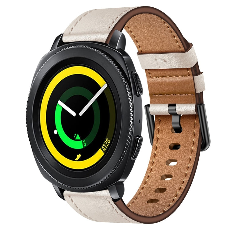 20mm SX Connector Metal Button Switch Leather Watch Band, For Samsung Galaxy Watch 5, For Samsung Galaxy Watch 5 Pro, For Samsung Galaxy Watch 4, For Samsung Galaxy Gear Sport, For Samsung Galaxy Watch 3 41mm, For Samsung Galaxy Watch Active           ...