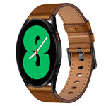 20mm SX Connector Metal Button Switch Leather Watch Band, For Samsung Galaxy Watch 5, For Samsung Galaxy Watch 5 Pro, For Samsung Galaxy Watch 4, For Samsung Galaxy Gear Sport, For Samsung Galaxy Watch 3 41mm, For Samsung Galaxy Watch Active           ...