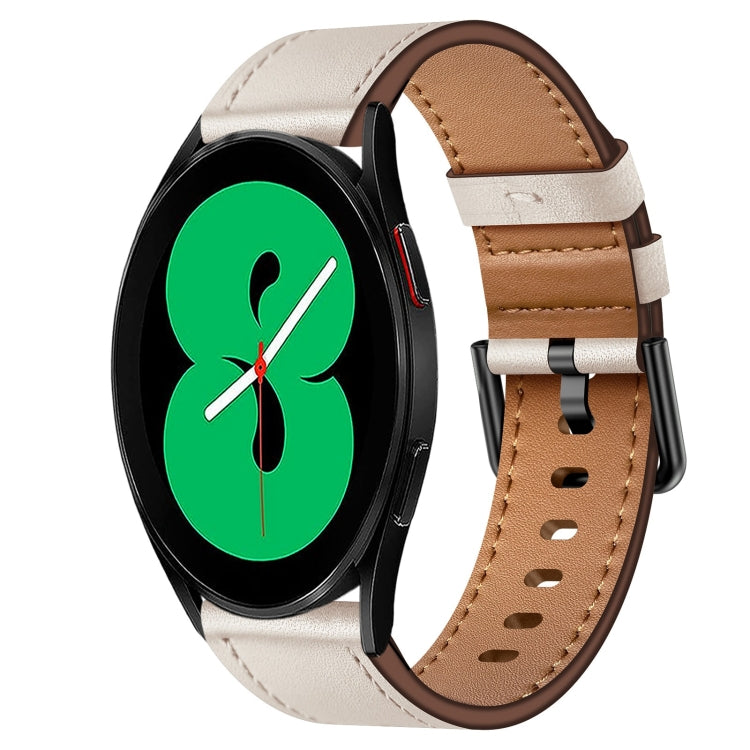 20mm SX Connector Metal Button Switch Leather Watch Band, For Samsung Galaxy Watch 5, For Samsung Galaxy Watch 5 Pro, For Samsung Galaxy Watch 4, For Samsung Galaxy Gear Sport, For Samsung Galaxy Watch 3 41mm, For Samsung Galaxy Watch Active           ...