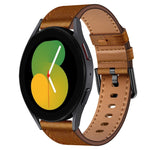 20mm SX Connector Metal Button Switch Leather Watch Band, For Samsung Galaxy Watch 5, For Samsung Galaxy Watch 5 Pro, For Samsung Galaxy Watch 4, For Samsung Galaxy Gear Sport, For Samsung Galaxy Watch 3 41mm, For Samsung Galaxy Watch Active           ...