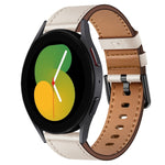 20mm SX Connector Metal Button Switch Leather Watch Band, For Samsung Galaxy Watch 5, For Samsung Galaxy Watch 5 Pro, For Samsung Galaxy Watch 4, For Samsung Galaxy Gear Sport, For Samsung Galaxy Watch 3 41mm, For Samsung Galaxy Watch Active           ...