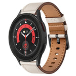 20mm SX Connector Metal Button Switch Leather Watch Band, For Samsung Galaxy Watch 5, For Samsung Galaxy Watch 5 Pro, For Samsung Galaxy Watch 4, For Samsung Galaxy Gear Sport, For Samsung Galaxy Watch 3 41mm, For Samsung Galaxy Watch Active           ...