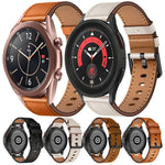 20mm SX Connector Metal Button Switch Leather Watch Band, For Samsung Galaxy Watch 5, For Samsung Galaxy Watch 5 Pro, For Samsung Galaxy Watch 4, For Samsung Galaxy Gear Sport, For Samsung Galaxy Watch 3 41mm, For Samsung Galaxy Watch Active           ...