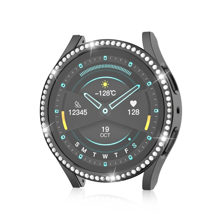 For Samsung Galaxy Watch 7 40mm Single Diamond Hollow PC Watch Protective Case
